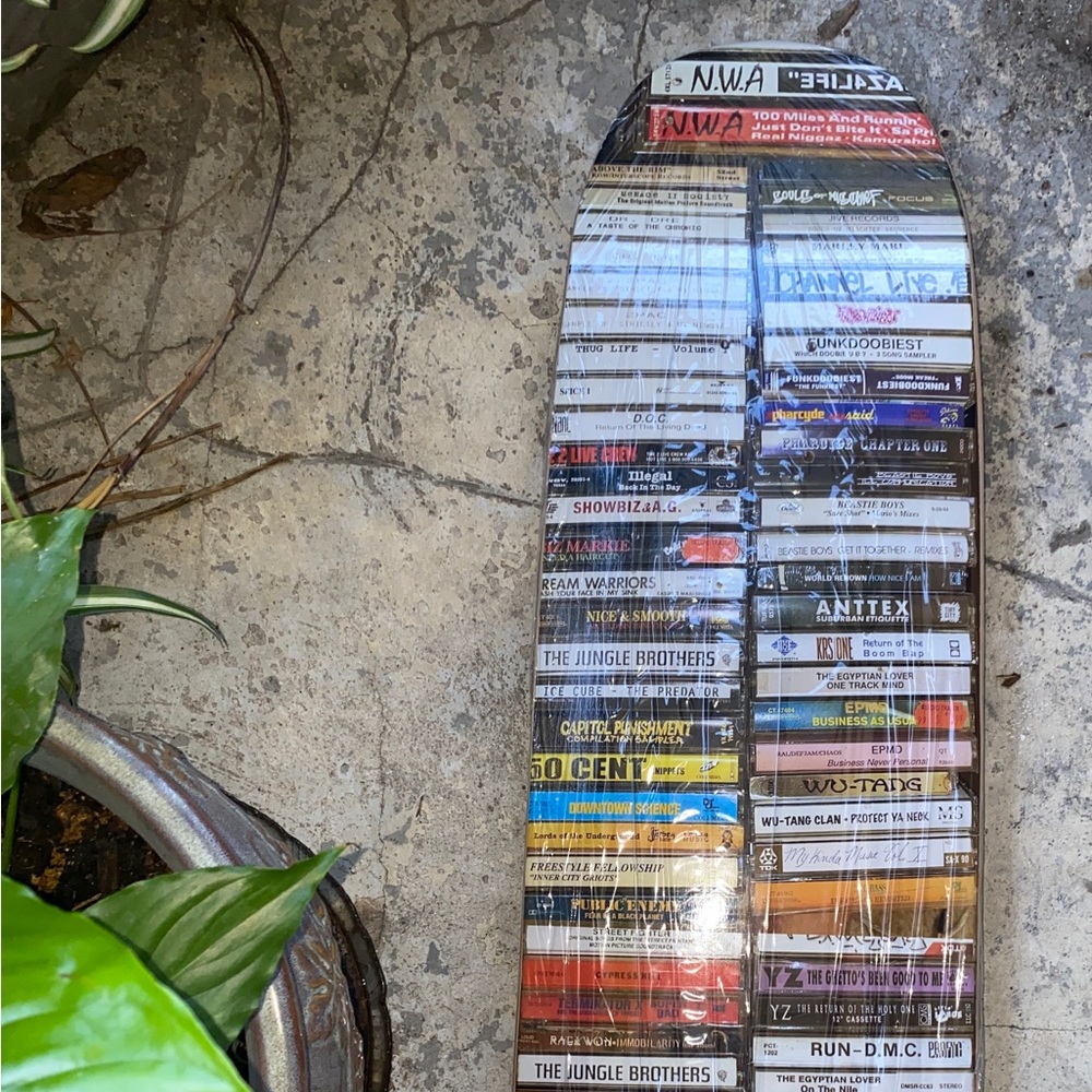 Hip hop cassette skateboard deck new